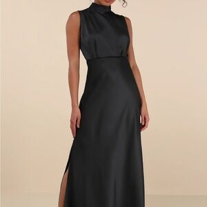 Lulus Elegant Black Sleeveless Dress